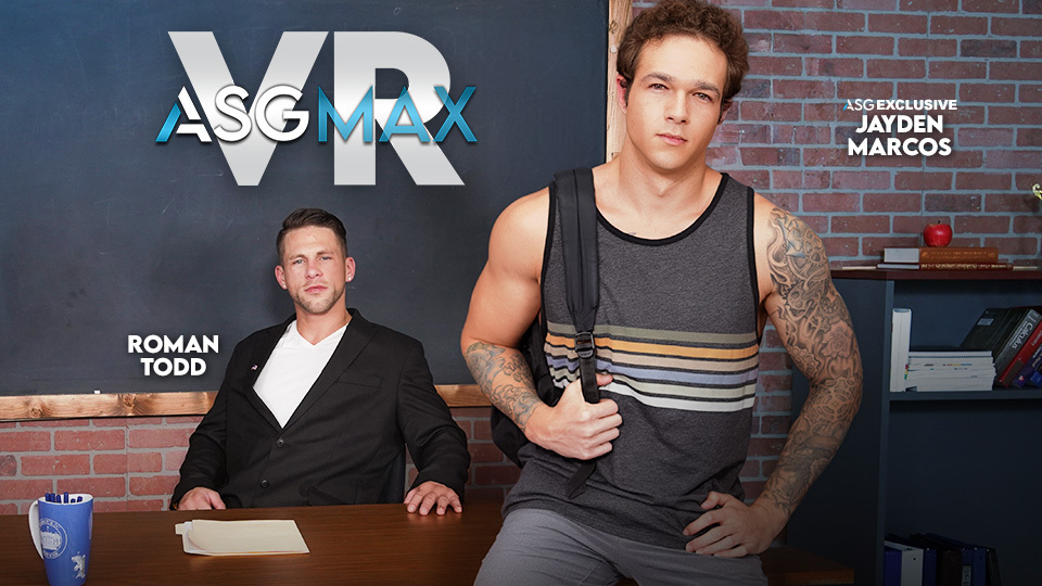 ASGmax Jayden Marcos and Roman Todd gay VR porn video poster.